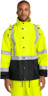 An image of a Custom Cornerstone ANSI 107 Class 3 Rain Jacket!