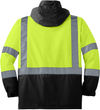 Am image of a Custom CornerStone ANSI 107 Class 3 Safety Windbreaker in Safety Yellow/Black!
