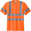An image of a Custom CornerStone ANSI 107 Class 3 Short Sleeve Snag Resistant Reflective T Shirt in Safety Orange!