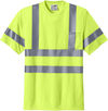 An image of a Custom CornerStone ANSI 107 Class 3 Short Sleeve Snag Resistant Reflective T Shirt in Safety Yellow!