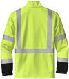 An image of a Custom Cornerstone ANSI 107 Class 3 Soft Shell Jacket in Safety Yellow!