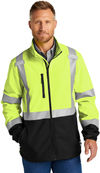 An image of a Custom Cornerstone ANSI 107 Class 3 Soft Shell Jacket!
