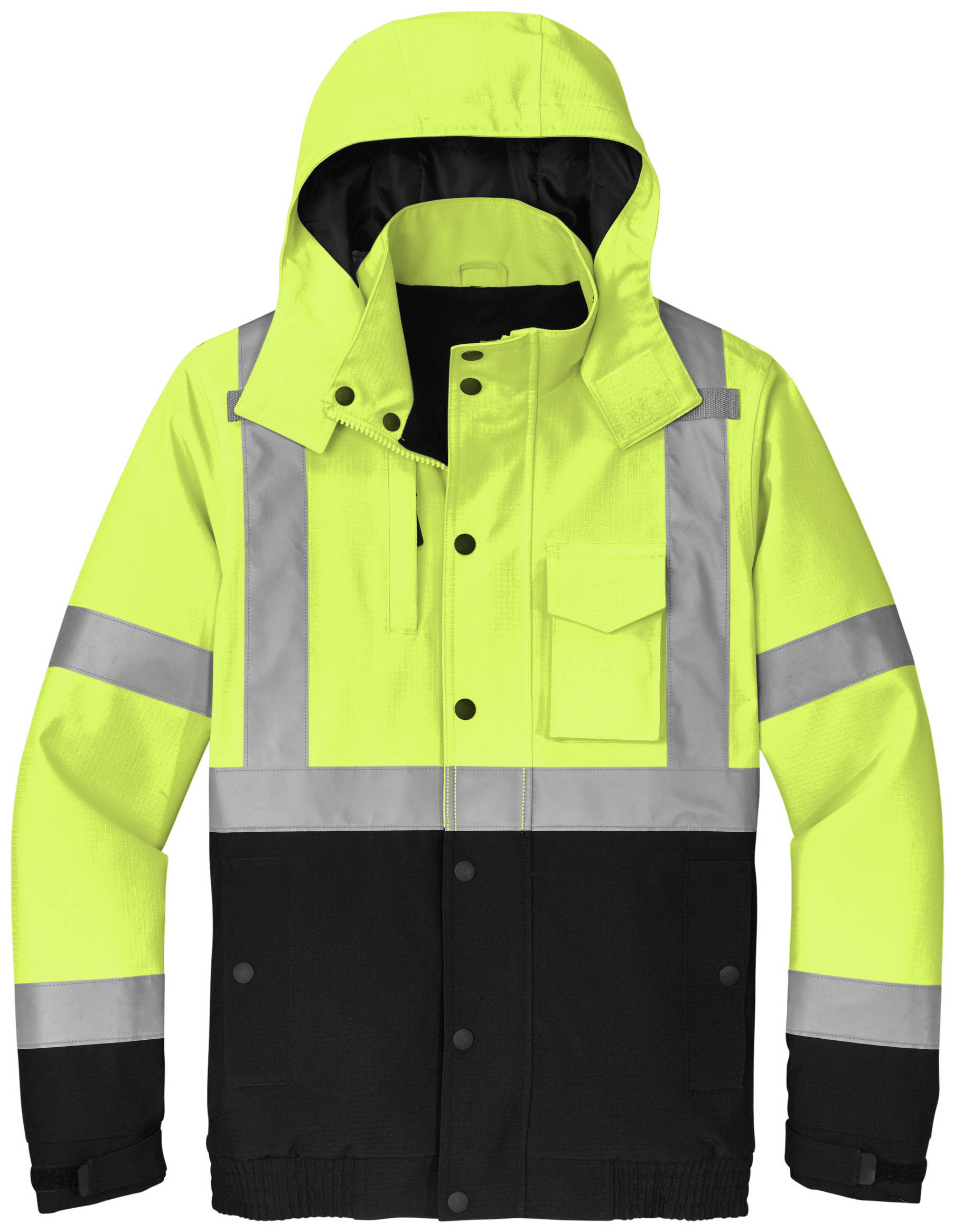 CornerStone ANSI 107 Class 3 Waterproof Insulated Ripstop Bomber Jacket in Safety Yellow