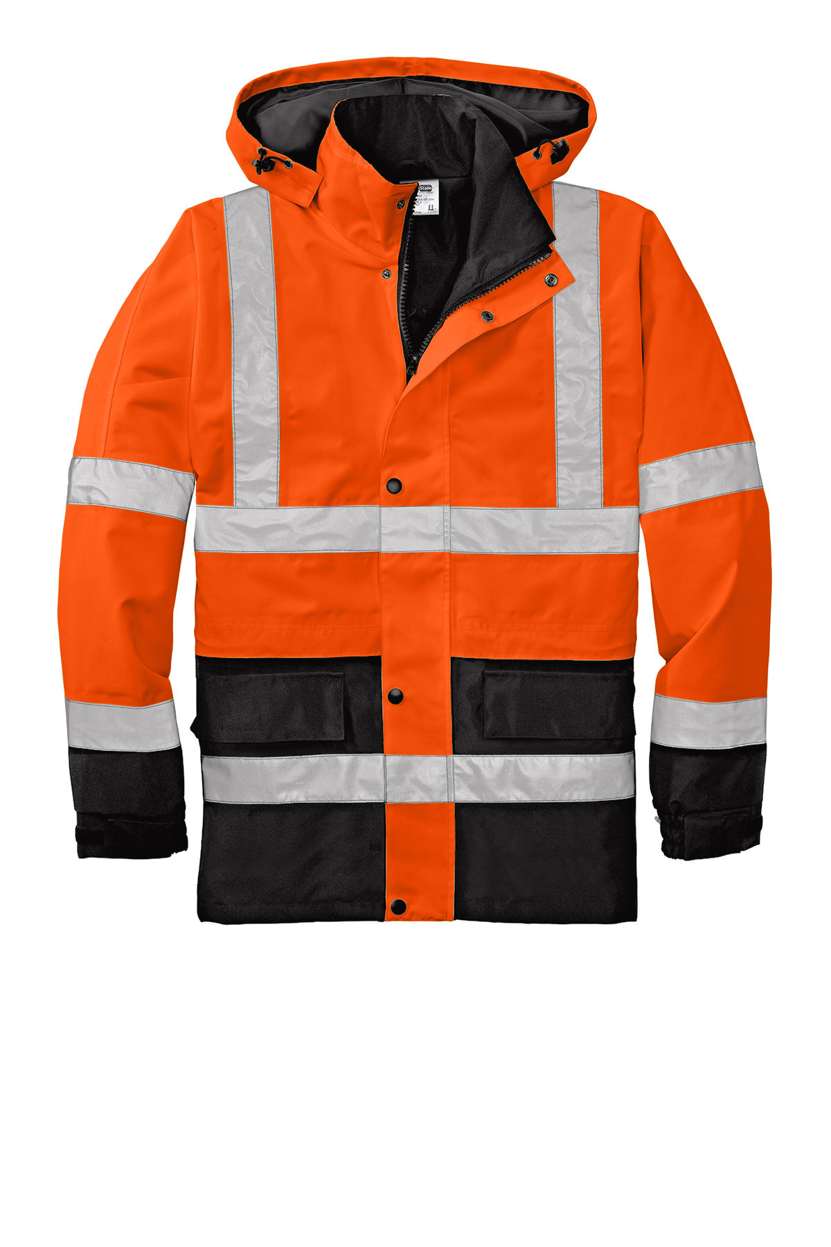 CornerStone ANSI 107 Class 3 Waterproof Parka in Safety Orange/Black