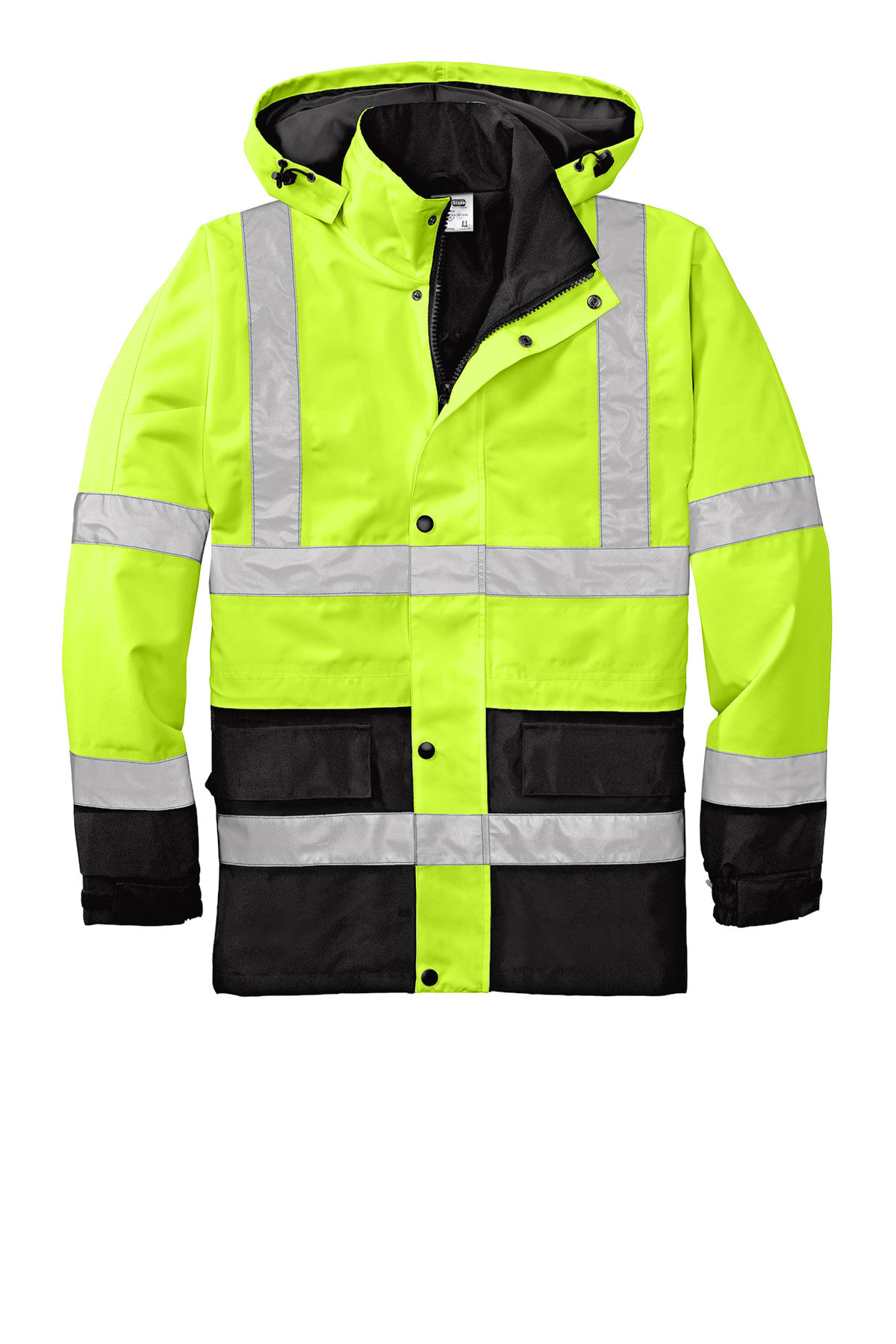 CornerStone ANSI 107 Class 3 Waterproof Parka in Safety Yellow/Black