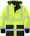 Am image of a Custom CornerStone ANSI 107 Class 3 Waterproof Parka in Safety Yellow/Black!
