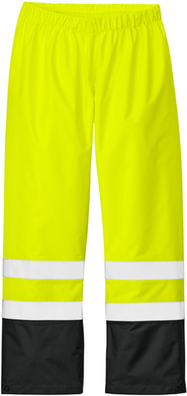 An image of a Custom Cornerstone ANSI Class E Pull on Rain Pant in Safety Yellow!