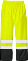 An image of a Custom Cornerstone ANSI Class E Pull on Rain Pant in Safety Yellow!