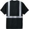 An image of a Custom CornerStone Enhanced Visibility Segmented Tape Tee in Black!
