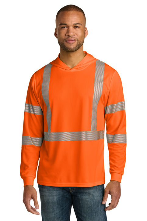Cornerstone SANSI 107 Class 3 Long Sleeve Segmented Tape Hooded Tee