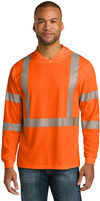 An image of a Custom Cornerstone SANSI 107 Class 3 Long Sleeve Segmented Tape Hooded Tee!