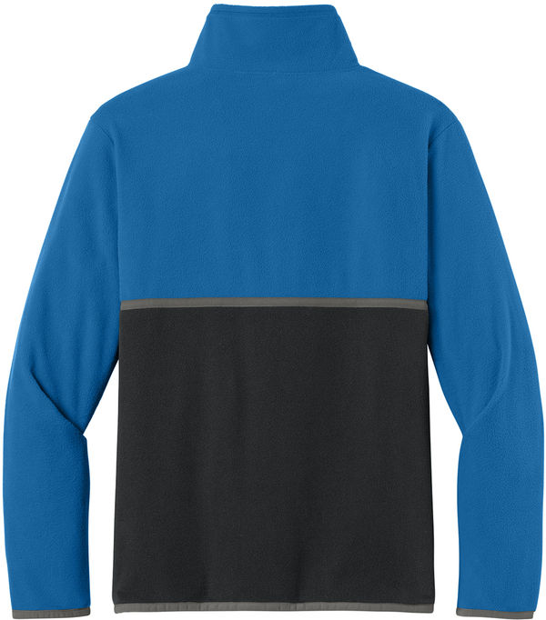 An image of a Custom Cotopaxi Amado Half Zip Fleece in Atlantic/ Black!