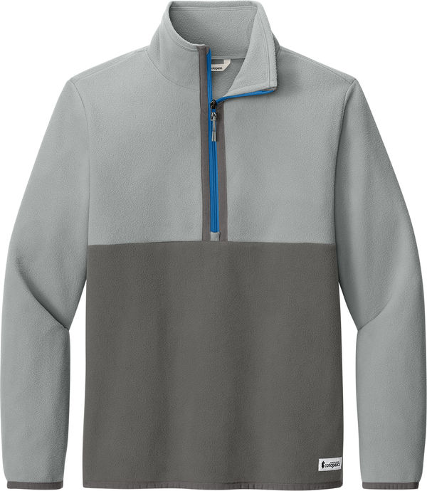 An image of a Custom Cotopaxi Amado Half Zip Fleece in Smoke/ Cinder!