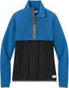 An image of a Custom Cotopaxi Amado Womens Half Zip Fleece in Atlantic/ Black!