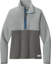 An image of a Custom Cotopaxi Amado Womens Half Zip Fleece in Smoke/ Cinder!