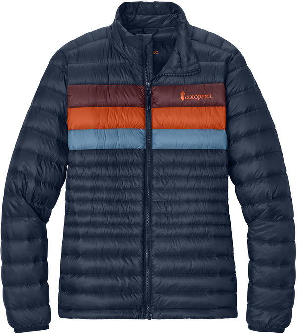 An image of a Custom Cotopaxi Womens Fuego Down Jacket in Maritime/ Mulberry!