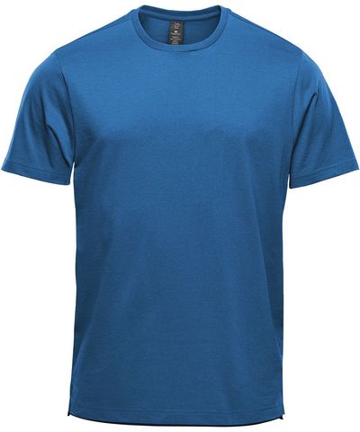 Am image of a Custom Stormtech Men's Equinox Short Sleeve Tee in Steel Blue!