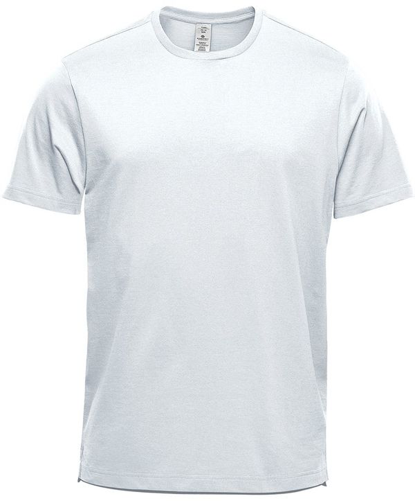 Am image of a Custom Stormtech Men's Equinox Short Sleeve Tee in White!