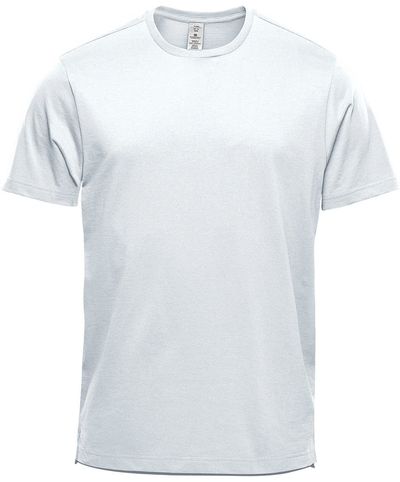 Am image of a Custom Stormtech Men's Equinox Short Sleeve Tee in White!