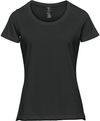 Am image of a Custom Stormtech Women's Equinox Short Sleeve Tee in Black!