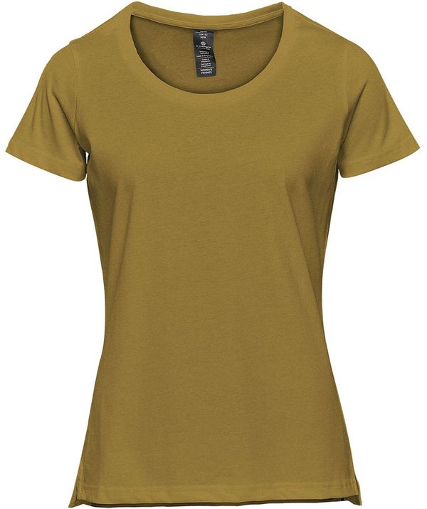 Am image of a Custom Stormtech Women's Equinox Short Sleeve Tee in Mineral!