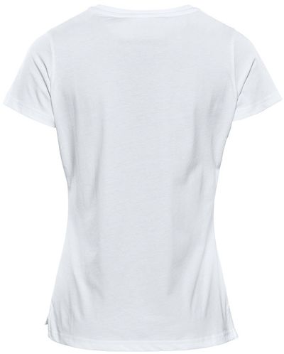Am image of a Custom Stormtech Women's Equinox Short Sleeve Tee in White!