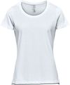 Am image of a Custom Stormtech Women's Equinox Short Sleeve Tee in White!