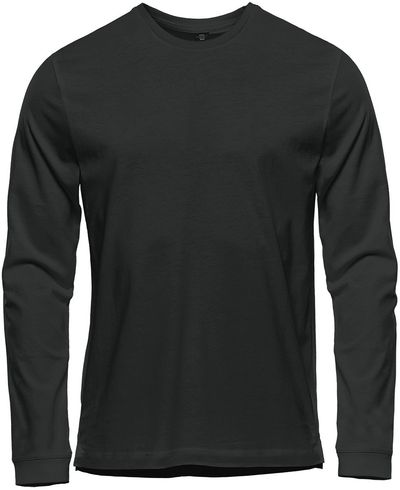 Am image of a Custom Stormtech Men's Equinox Long Sleeve Tee in Black!