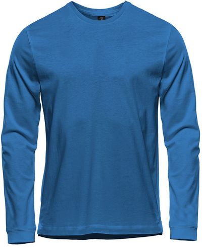 Am image of a Custom Stormtech Men's Equinox Long Sleeve Tee in Steel Blue!