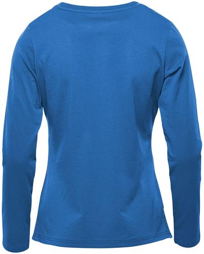 Am image of a Custom Stormtech Womens Equinox Long Sleeve Tee in Steel Blue!
