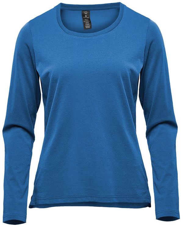 Am image of a Custom Stormtech Womens Equinox Long Sleeve Tee in Steel Blue!