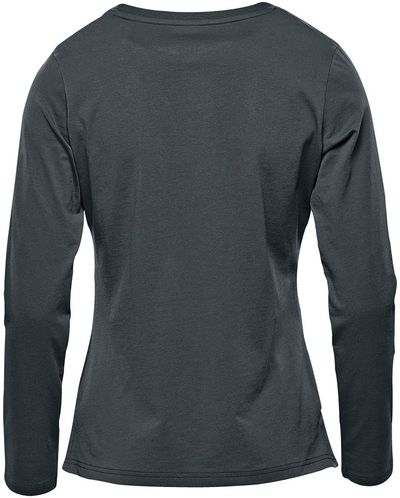 Am image of a Custom Stormtech Womens Equinox Long Sleeve Tee in Dolphin!