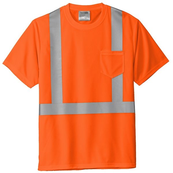 An image of a Custom CornerStone ANSI 107 Class 2 Mesh Tee in Safety Orange!