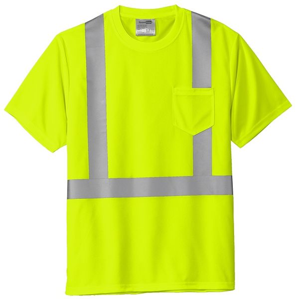 An image of a Custom CornerStone ANSI 107 Class 2 Mesh Tee in Safety Yellow!