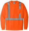 An image of a Custom CornerStone ANSI 107 Class 2 Mesh Long Sleeve Tee in Safety Orange!