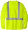 An image of a Custom CornerStone ANSI 107 Class 2 Mesh Long Sleeve Tee in Safety Yellow!