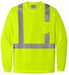 An image of a Custom CornerStone ANSI 107 Class 2 Mesh Long Sleeve Tee in Safety Yellow!