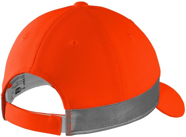 An image of a Custom CornerStone ANSI 107 Safety Cap in Safety Orange!