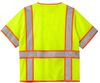 Am image of a Custom CornerStone ANSI 107 Class 3 Surveyor Mesh Zippered Two Tone Short Sleeve Vest in Safety Yellow!