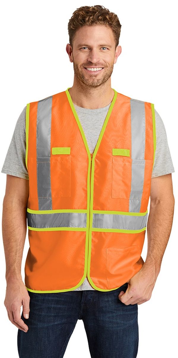 An image of a Custom CornerStone ANSI 107 Class 2 Dual Color Safety Vest!