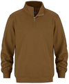 Am image of a Custom CSW Flux Quarter Zip Pullover in Caramel!