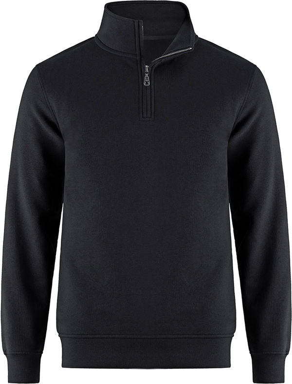 An image of a Custom CSW Flux Youth Quarter Zip Sweatshirt in Black!