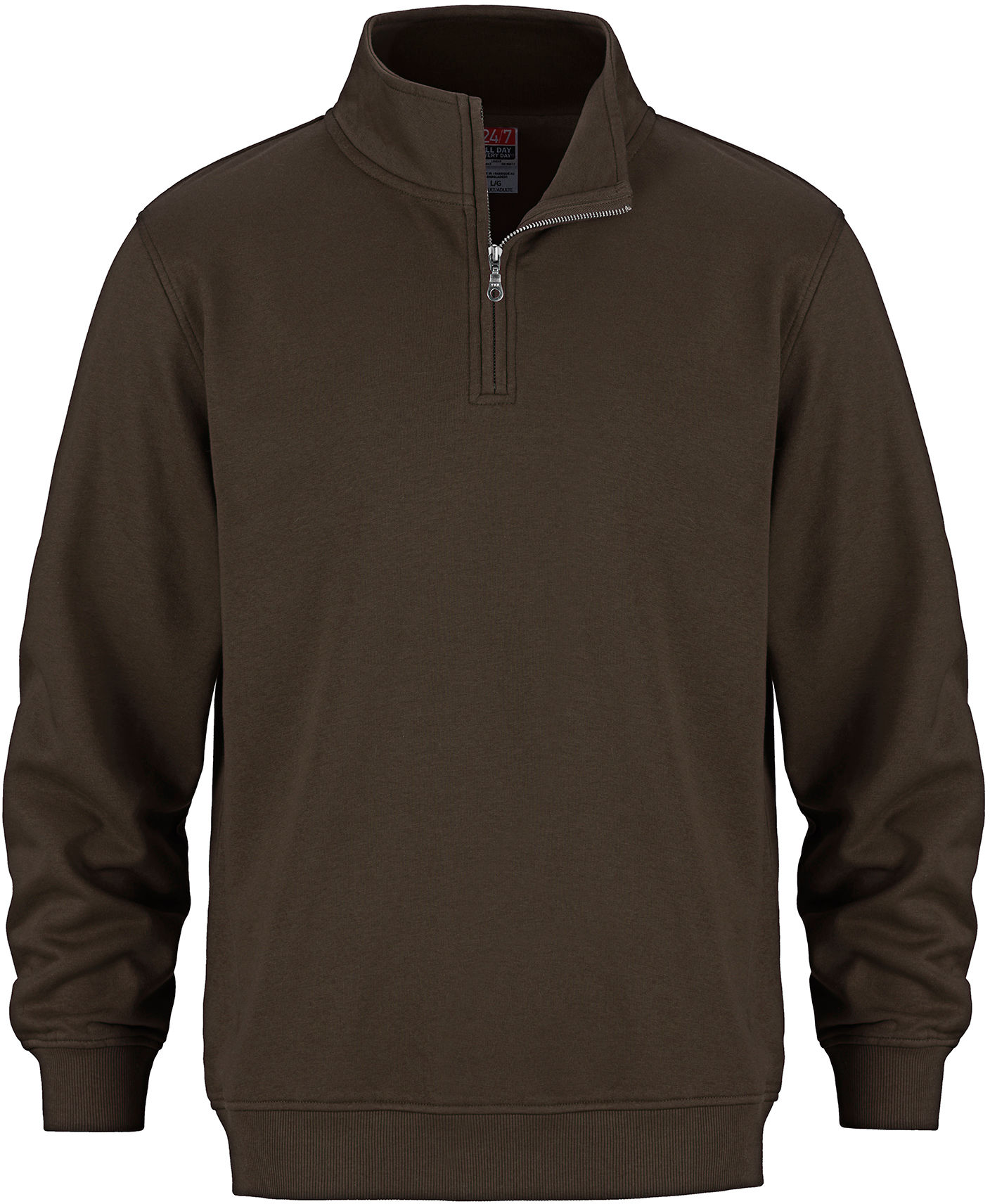 CSW Flux Youth Quarter Zip Sweatshirt in Brown