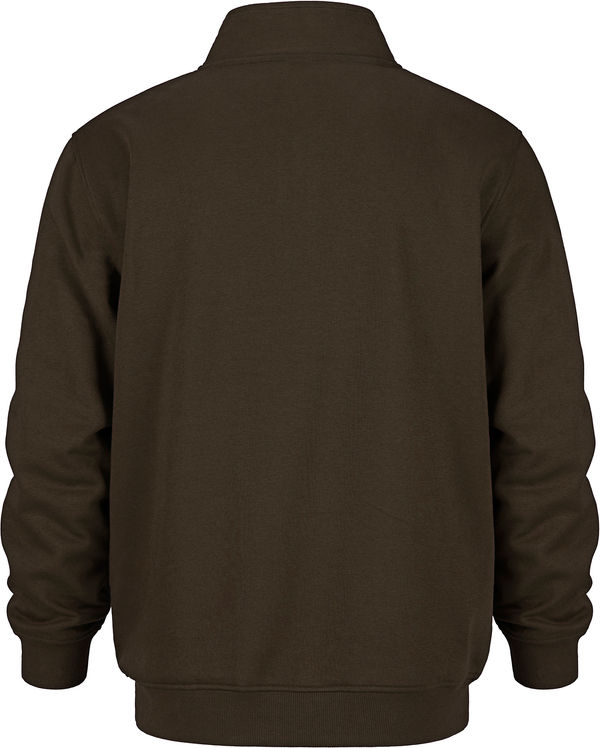 An image of a Custom CSW Flux Youth Quarter Zip Sweatshirt in Brown!
