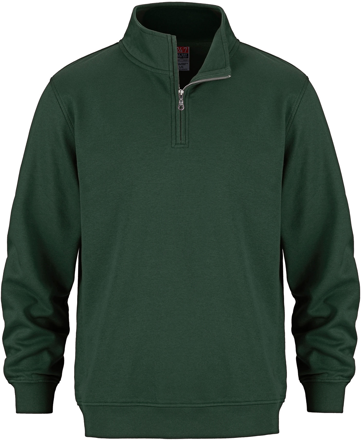 CSW Flux Youth Quarter Zip Sweatshirt in Forest Green