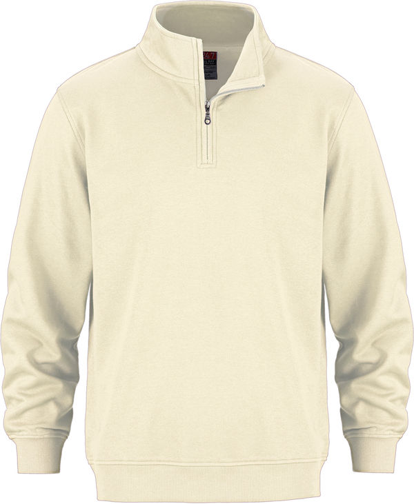 An image of a Custom CSW Flux Youth Quarter Zip Sweatshirt in Ivory!