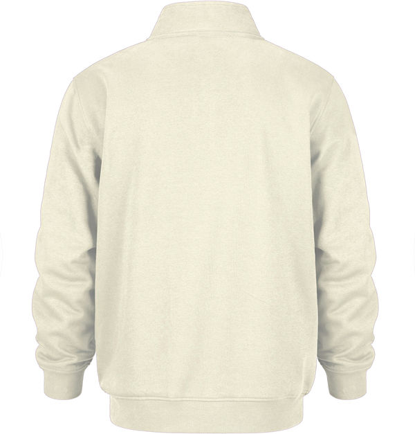 An image of a Custom CSW Flux Youth Quarter Zip Sweatshirt in Ivory!