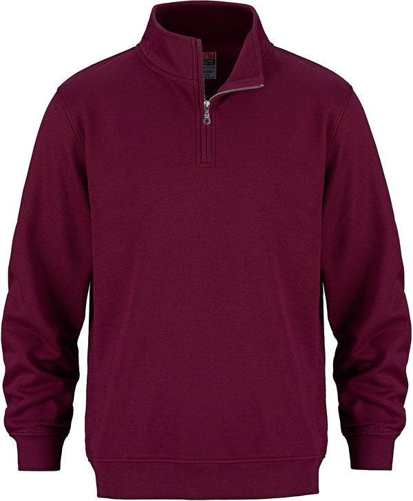 An image of a Custom CSW Flux Youth Quarter Zip Sweatshirt in Maroon!