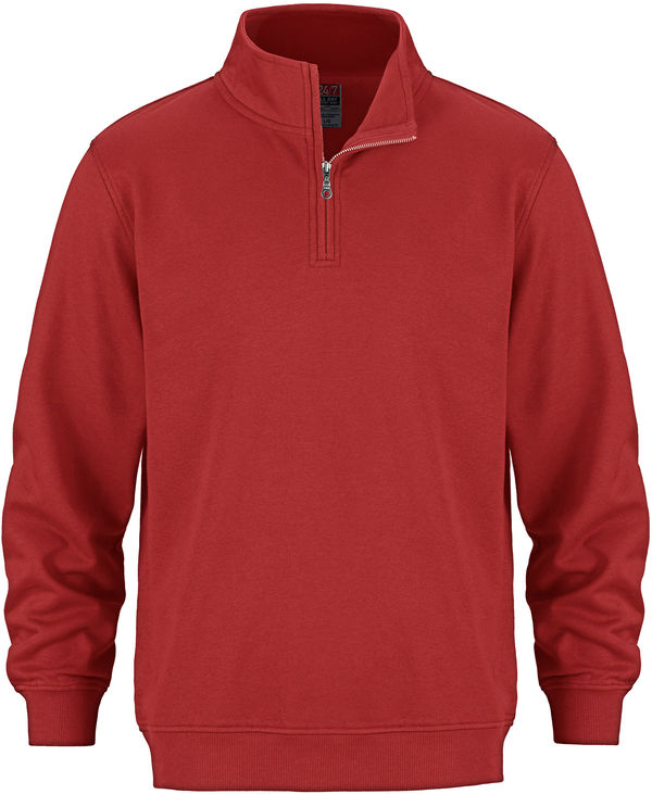 An image of a Custom CSW Flux Youth Quarter Zip Sweatshirt in Red!