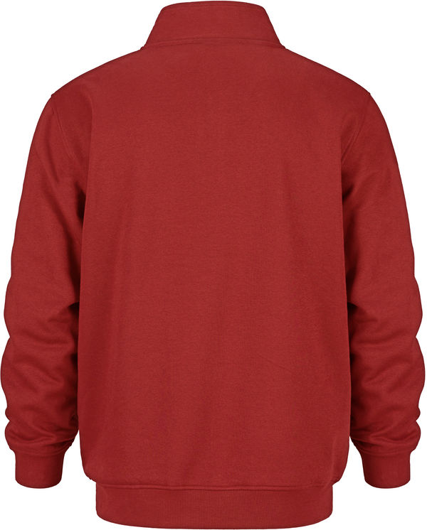An image of a Custom CSW Flux Youth Quarter Zip Sweatshirt in Red!